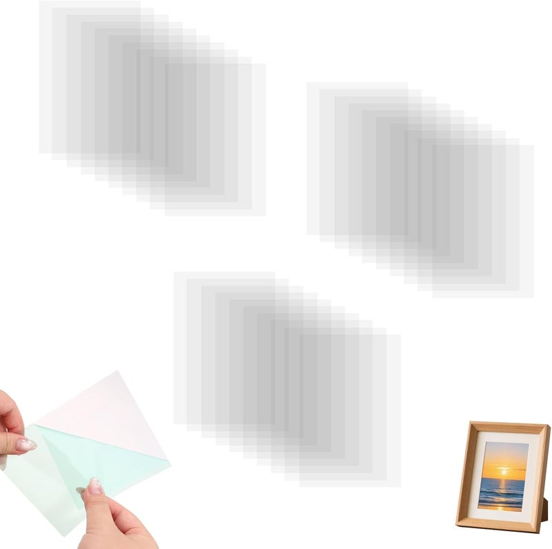 Pretwad Clear Acetate Sheets for Shaker Cards - 30 Pcs Heat Resistant Acetate Sheets, Transparent Plastic Sheet, Plastic Film for DIY Crafts, Scrapbooking, Epoxy Resin Mold & Photo Frames, 4.3x6.3inch 0.005" - Image 1